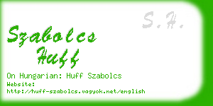 szabolcs huff business card